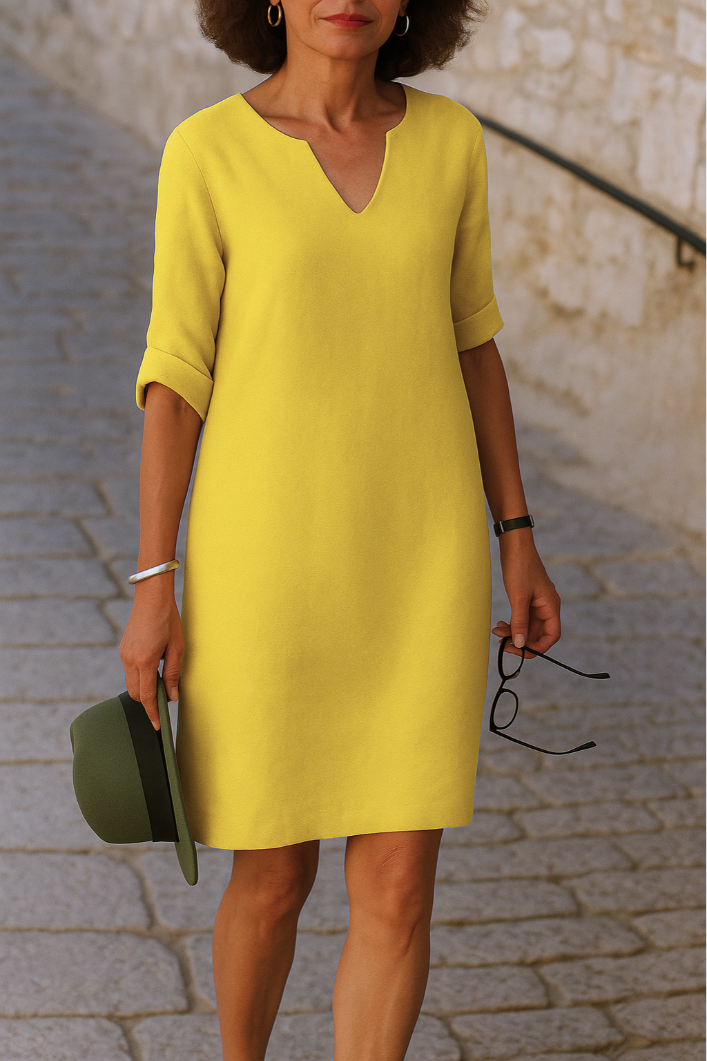 Giada™ | Elegant klänning med V-ringning