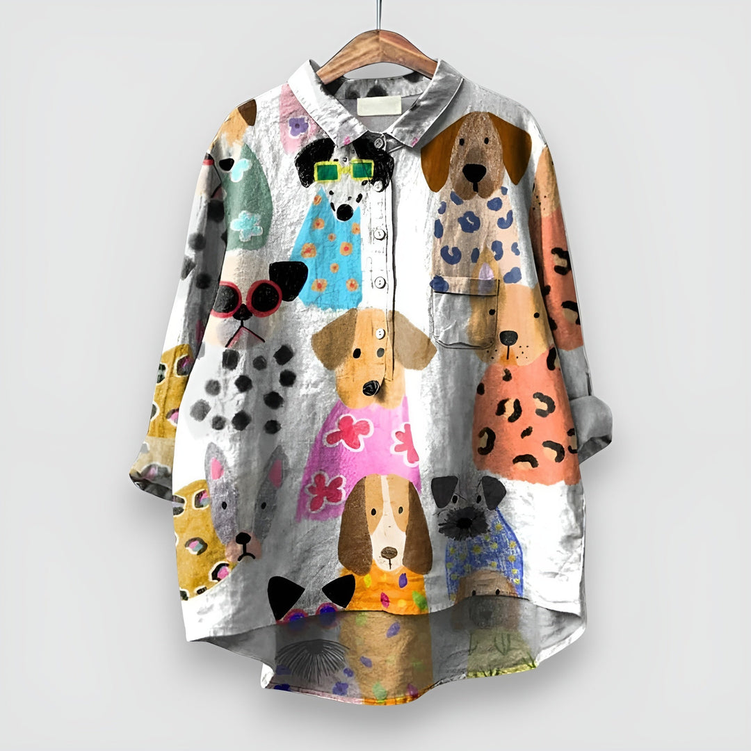 Mimi™ | Damblus med unikt hundmotiv