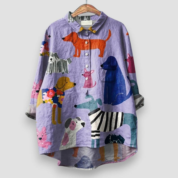 Mimi™ | Damblus med unikt hundmotiv