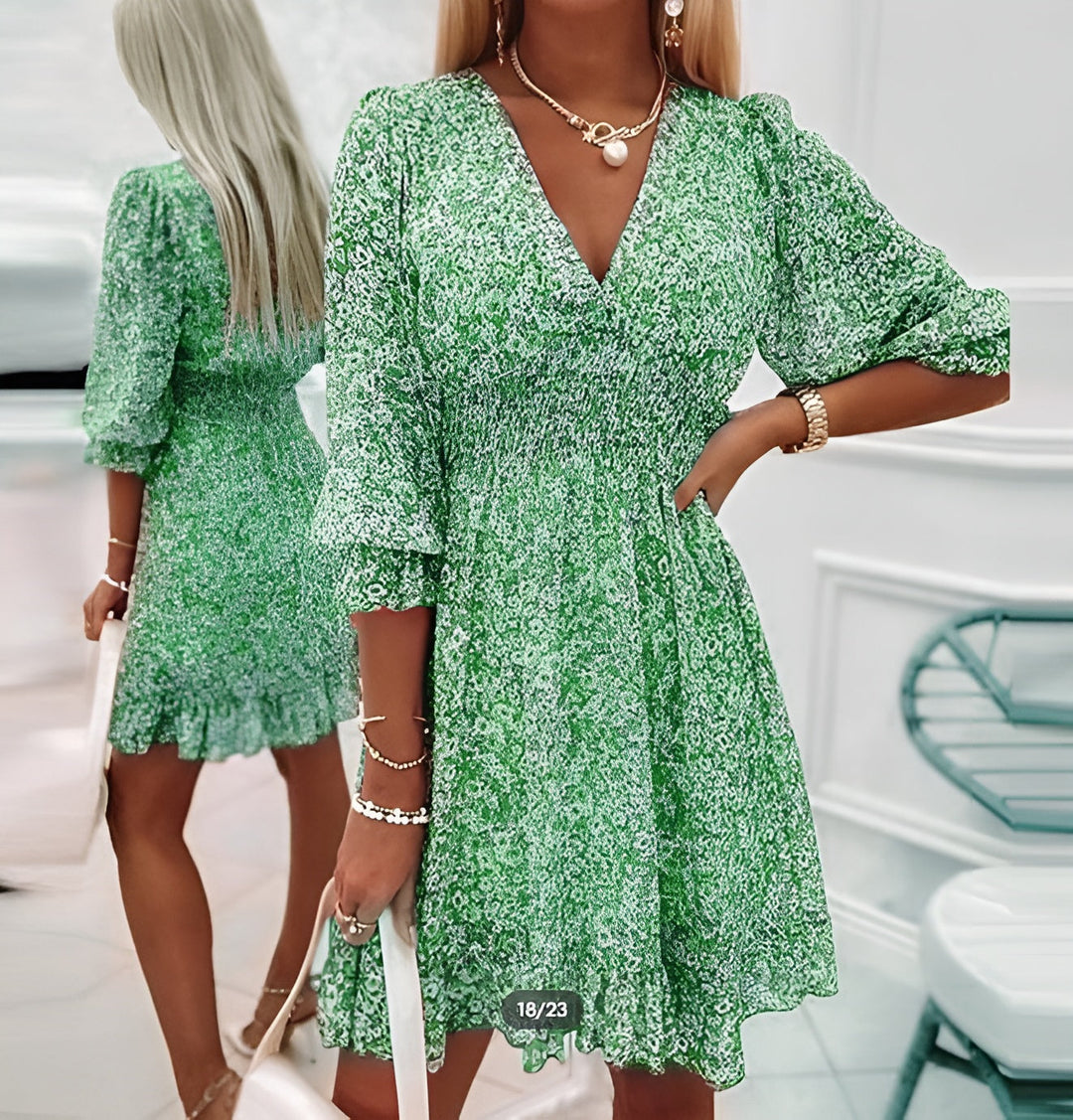 Sanna™ | Blommig Sommarklänning med Känsla