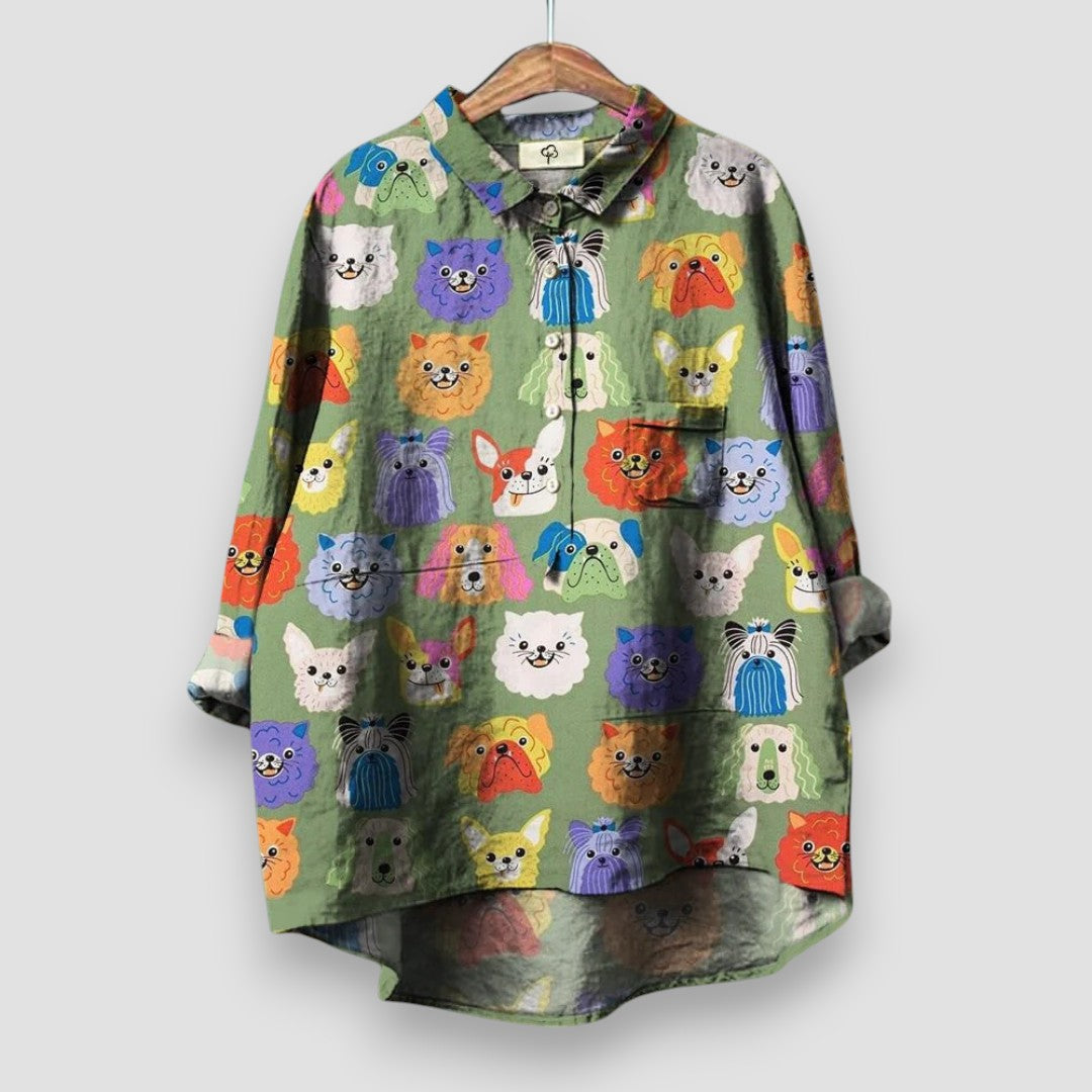 Mimi™ | Damblus med unikt hundmotiv
