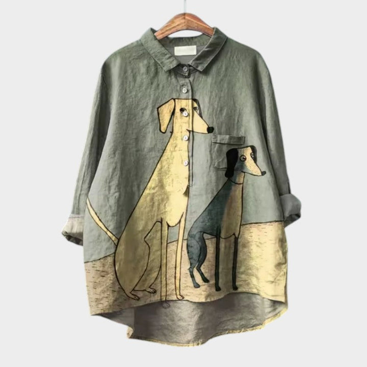 Astrid™ | Oversized skjorta med tryck