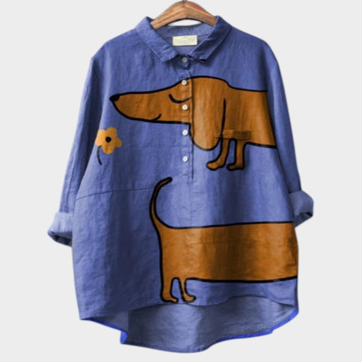 Astrid™ | Oversized skjorta med tryck