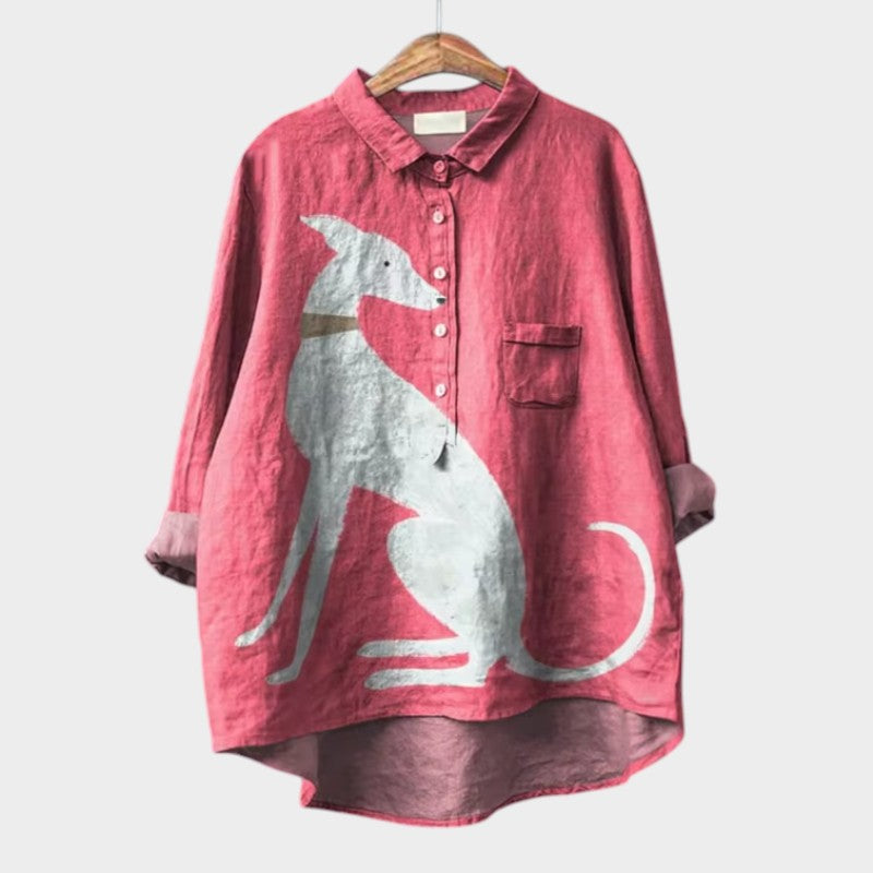 Astrid™ | Oversized skjorta med tryck